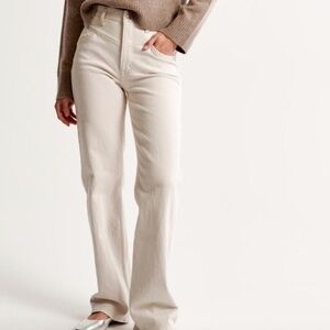 Abercrombie and Fitch The 90s Relaxed Jean High Rise Curve Love Mixed Material